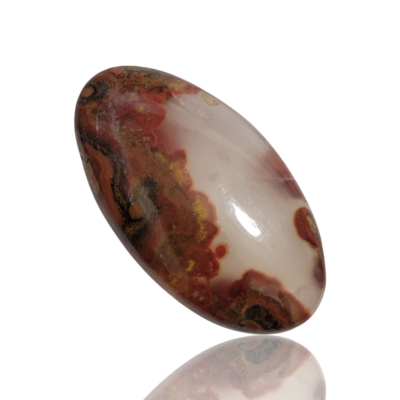 27Ct Natural Moroccan Seam Agate  Cabochon 31x17mm