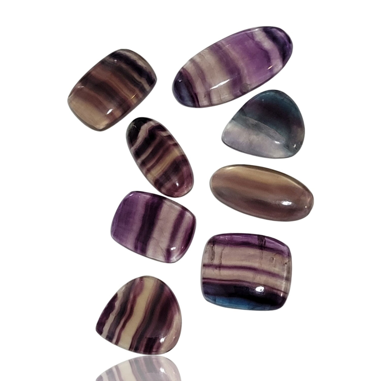 Natural MULTI-Color Fluorite Cabochons