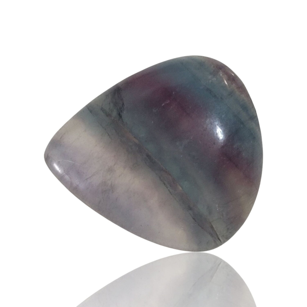 Natural MULTI-Color Fluorite Cabochons - 6) 37Ct, 26x24mm