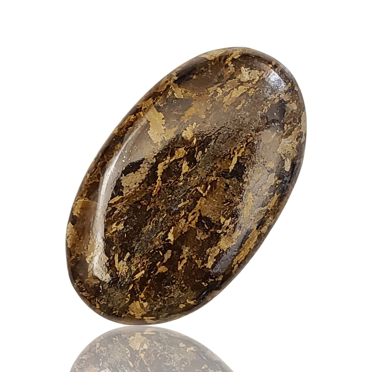 Natural Golden Bronzite Cabochons - 8) 47Ct, 34x21mm