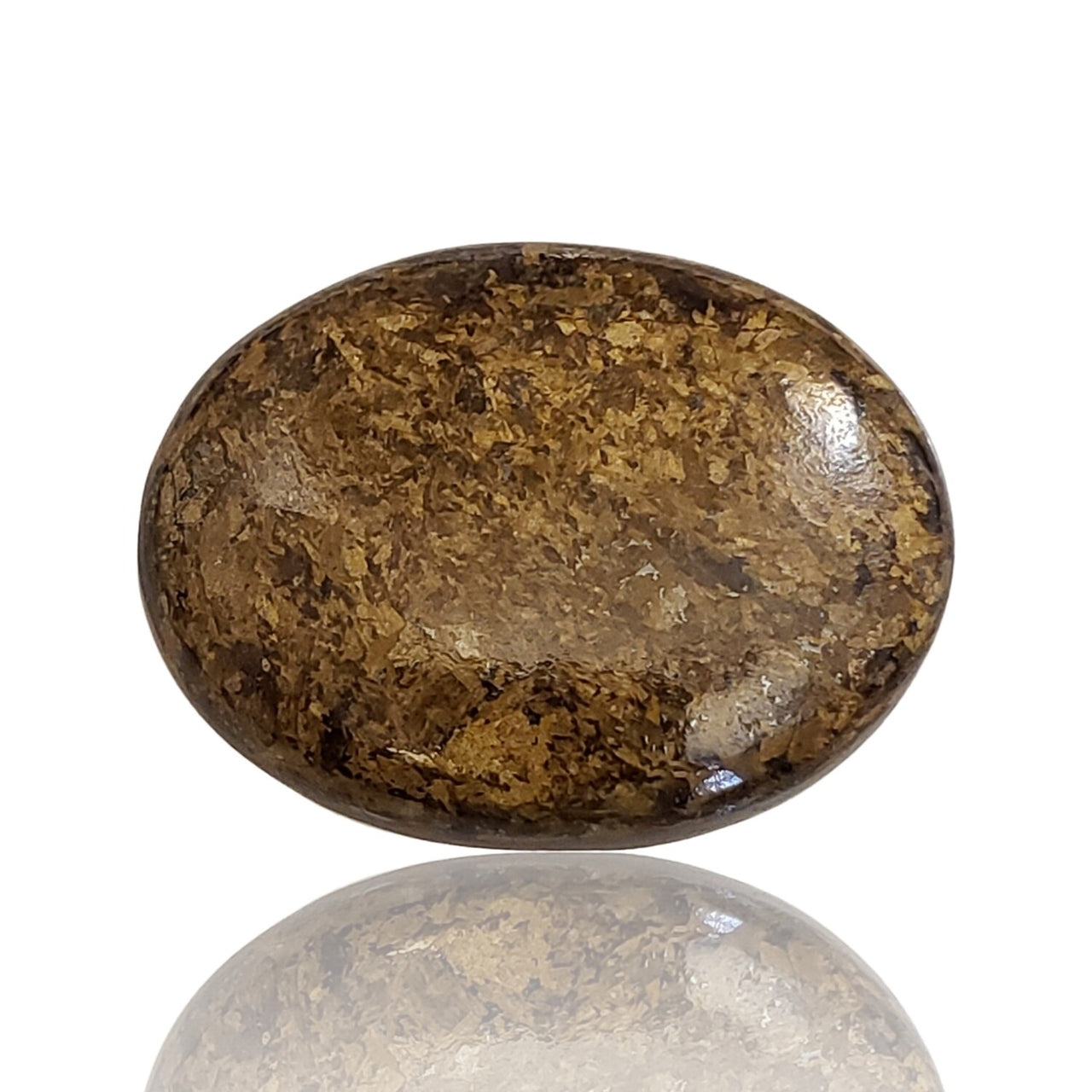 Natural Golden Bronzite Cabochons - 5) 66Ct, 35x26mm