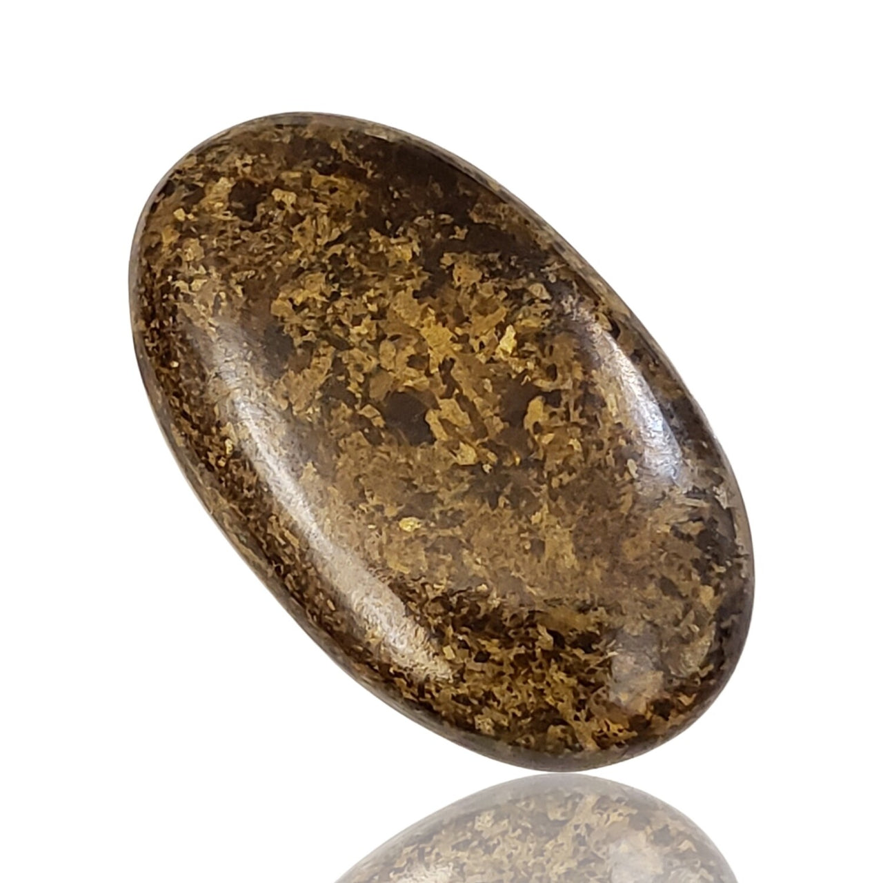 Natural Golden Bronzite Cabochons - 6) 49Ct, 37x22mm