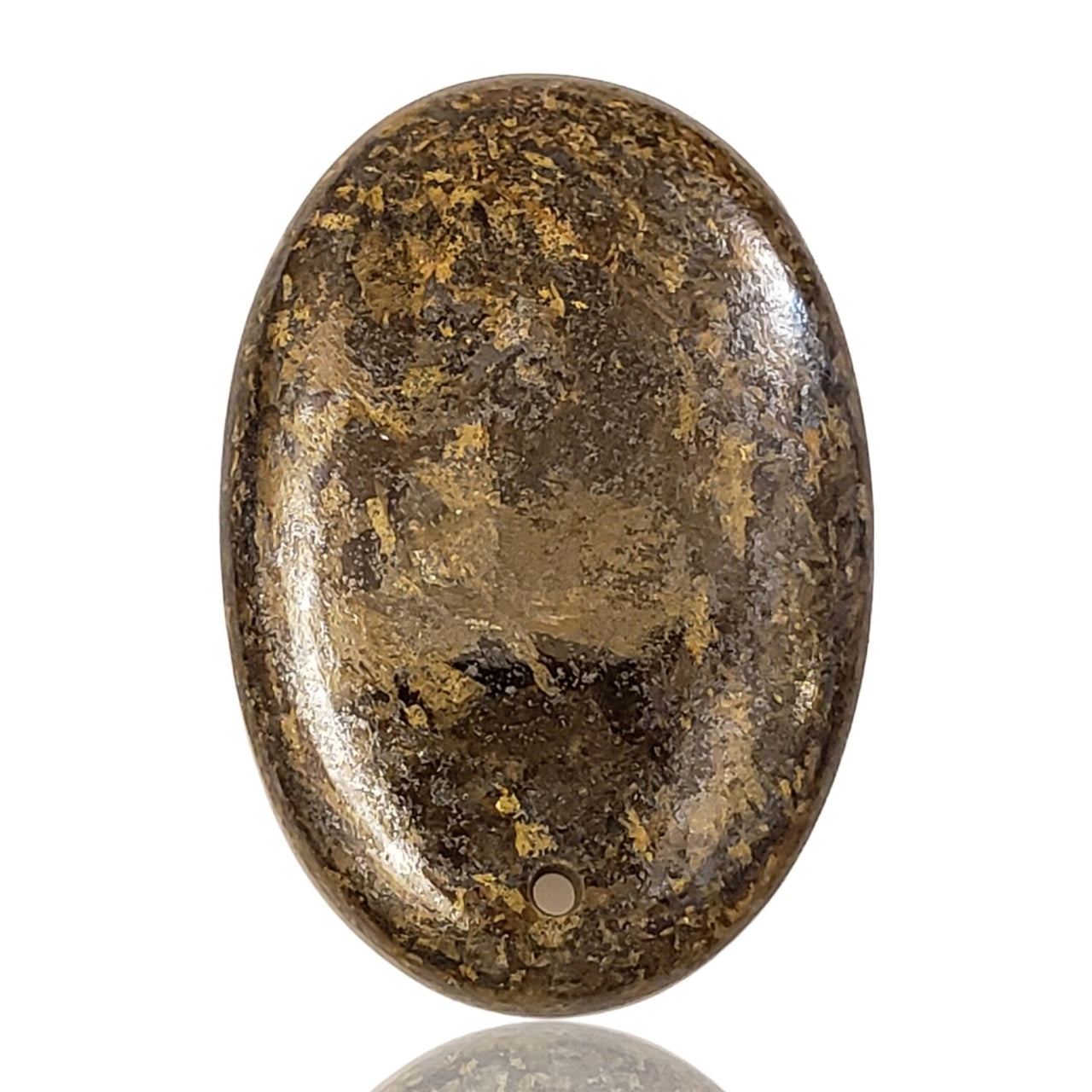 Natural Golden Bronzite DRILLED Pendant Bead - 3) 55Ct, 35x24mm