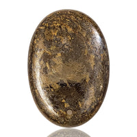 Thumbnail for Natural Golden Bronzite DRILLED Pendant Bead - 3) 55Ct, 35x24mm