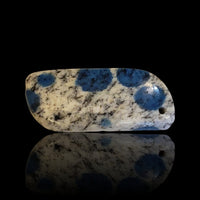 Thumbnail for Natural K2 Blue Jasper - Azurite in Granite - DRILLED Pendant Beads - 3) 35Ct, 36x15mm