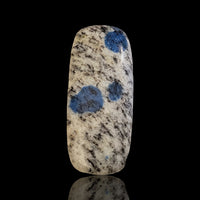 Thumbnail for Natural K2 Blue Jasper - Azurite in Granite - Cabochons - 4) 49Ct, 48x21mm