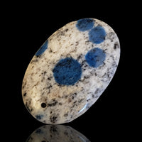 Thumbnail for Natural K2 Blue Jasper - Azurite in Granite - DRILLED Pendant Beads - 1) 31Ct, 38x25mm