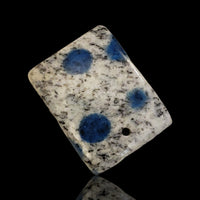 Thumbnail for Natural K2 Blue Jasper - Azurite in Granite - DRILLED Pendant Beads - 5) 34Ct, 28x22mm