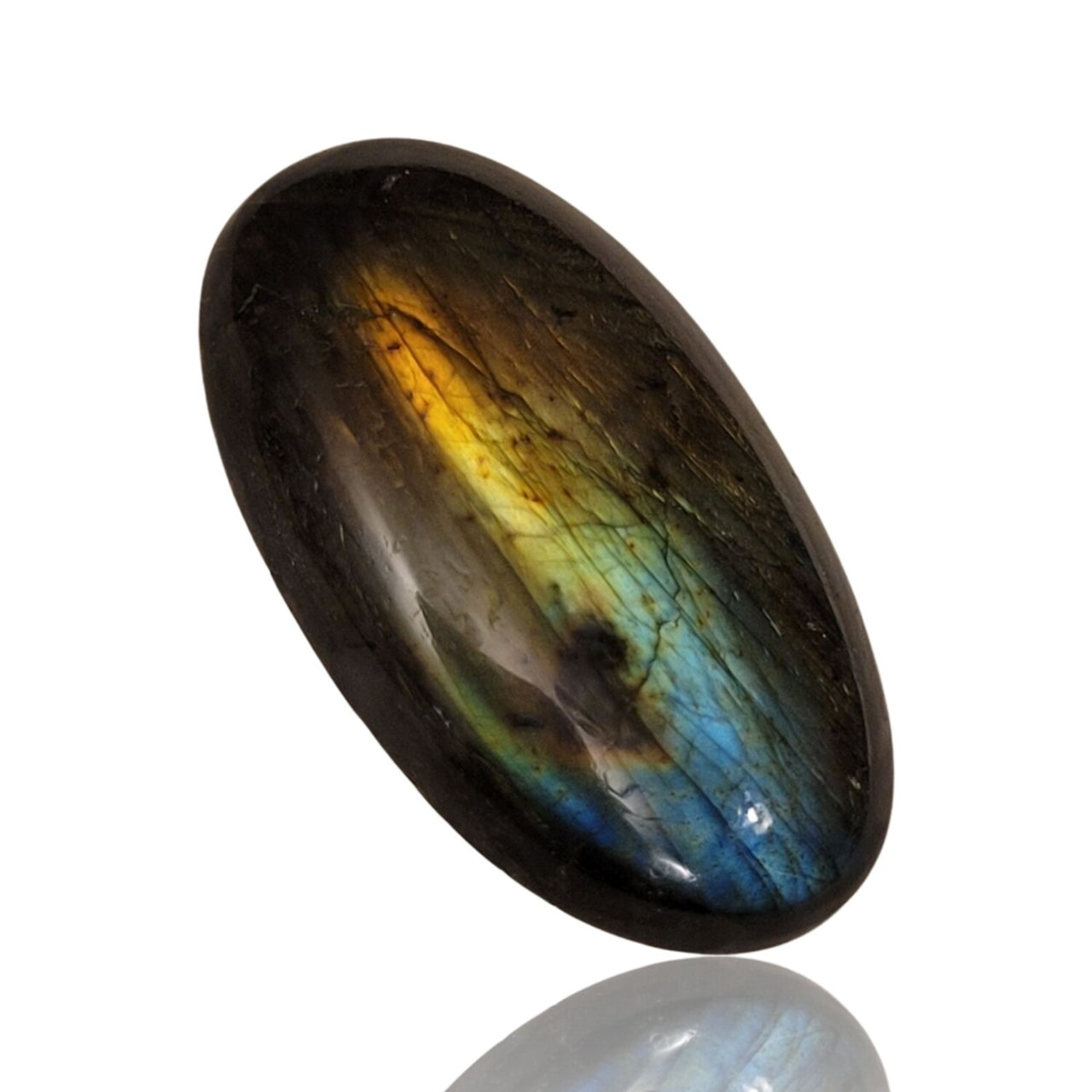 Natural Labradorite Cabochons - 6) 24Ct, 26x16mm