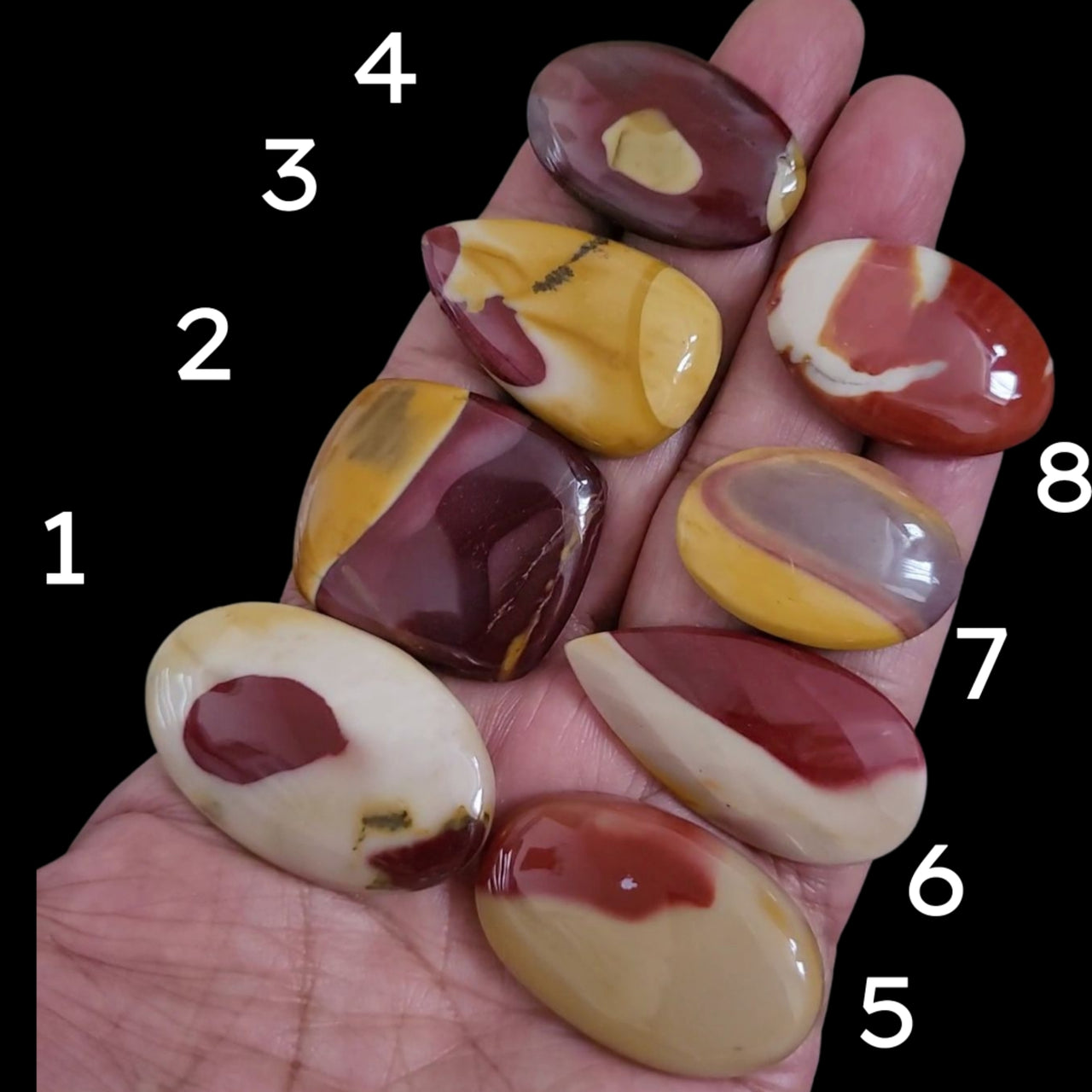 Natural Mookaite Jasper Cabochons