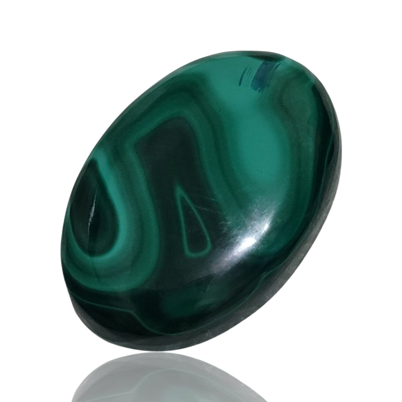 Natural Malachite Cabochons - 2) 49Ct, 30x20mm