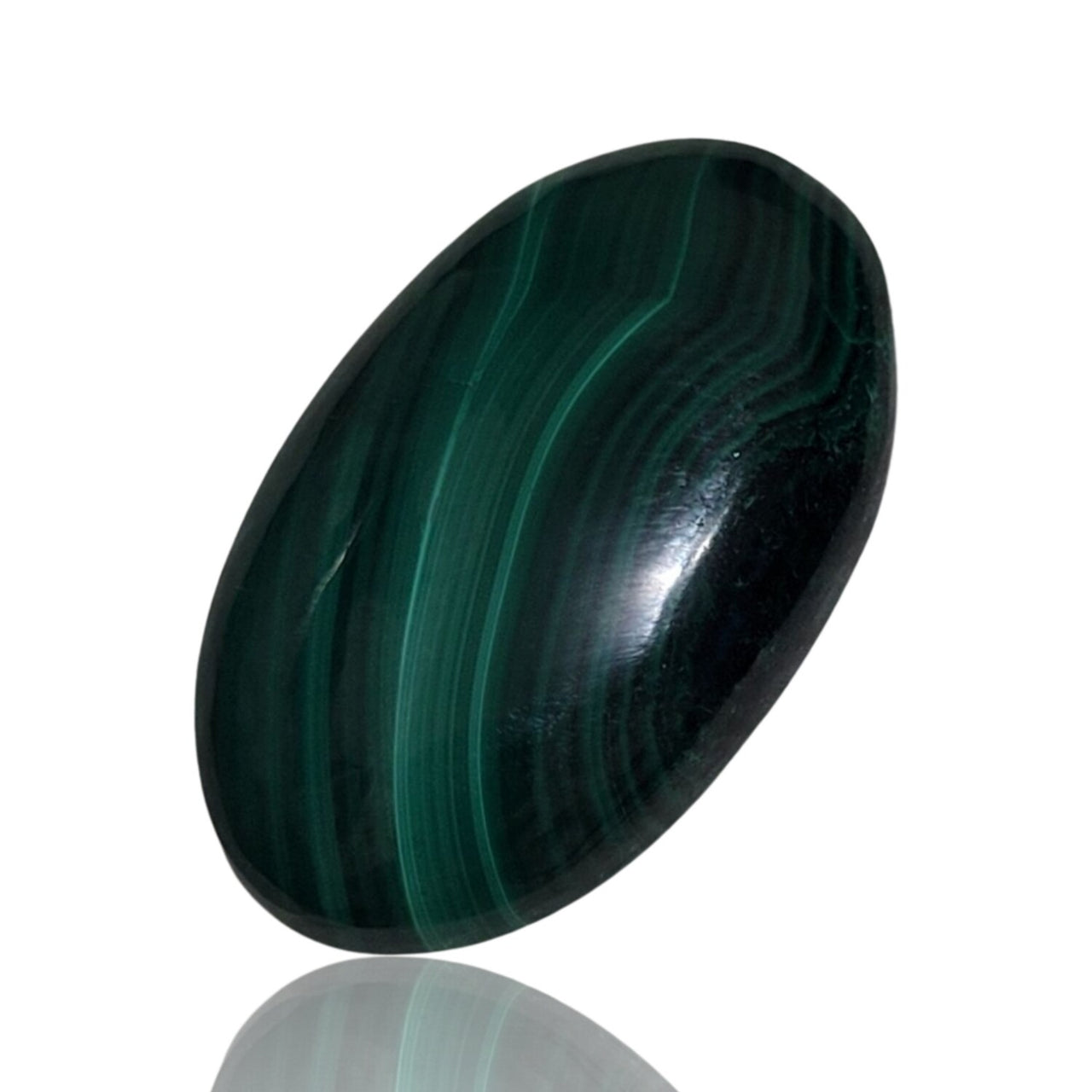 Natural Malachite Cabochons - 7) 39Ct, 30x18mm