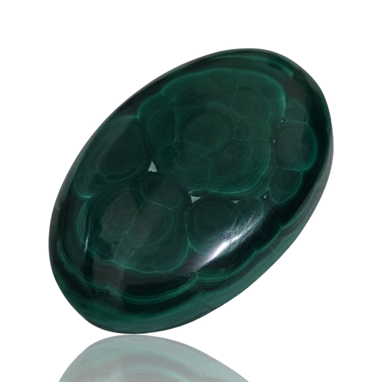 Natural Malachite Cabochons - 5) 70Ct, 36x24mm