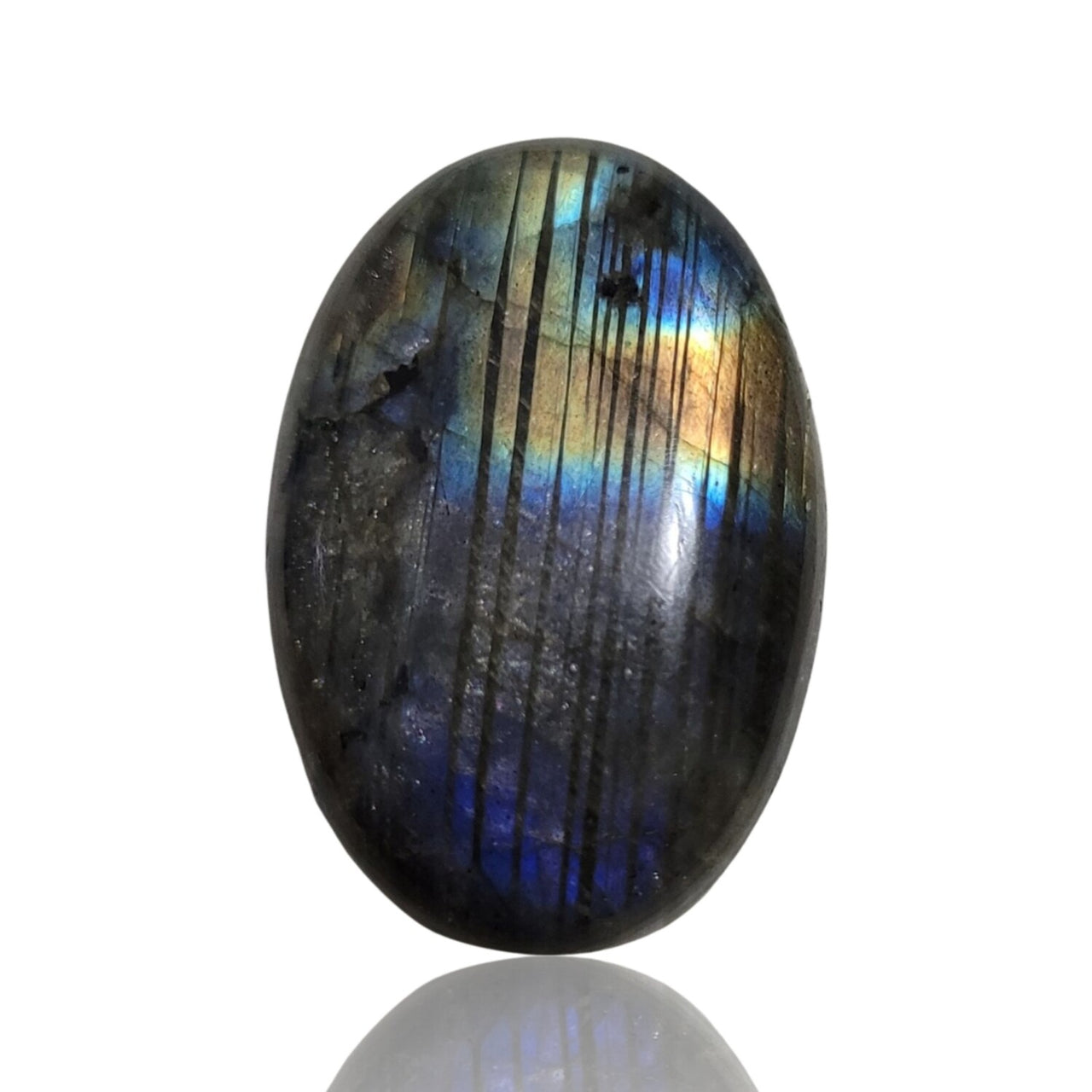 Natural Labradorite Cabochons. B grade quality - 2) 56Ct, 32x22mm