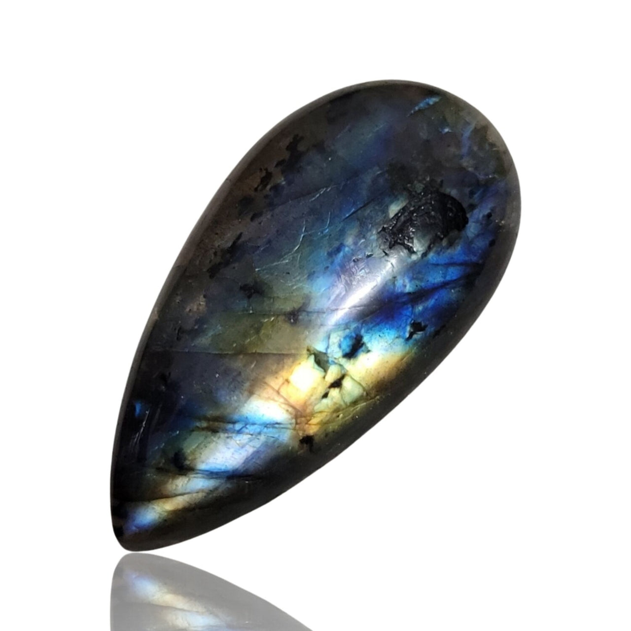 Natural Labradorite Cabochons. B grade quality - 8) 18Ct, 28x14mm