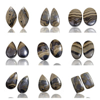 Thumbnail for Natural Galena And Schalenblende Cabochon Pairs