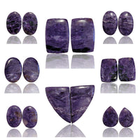 Thumbnail for Natural Russian Charoite Cabochon Pairs