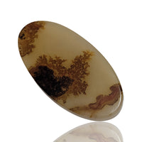 Thumbnail for 36Ct Natural Scenic Dendritic Montana Agate Slice Cabochon 43x22mm