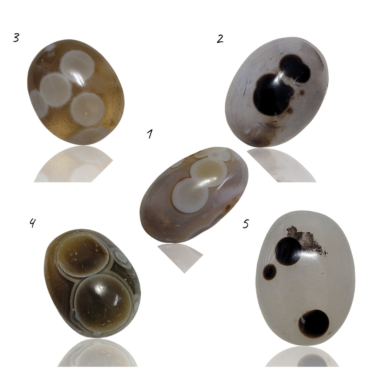 Natural Eye Onyx Agate Cabochons