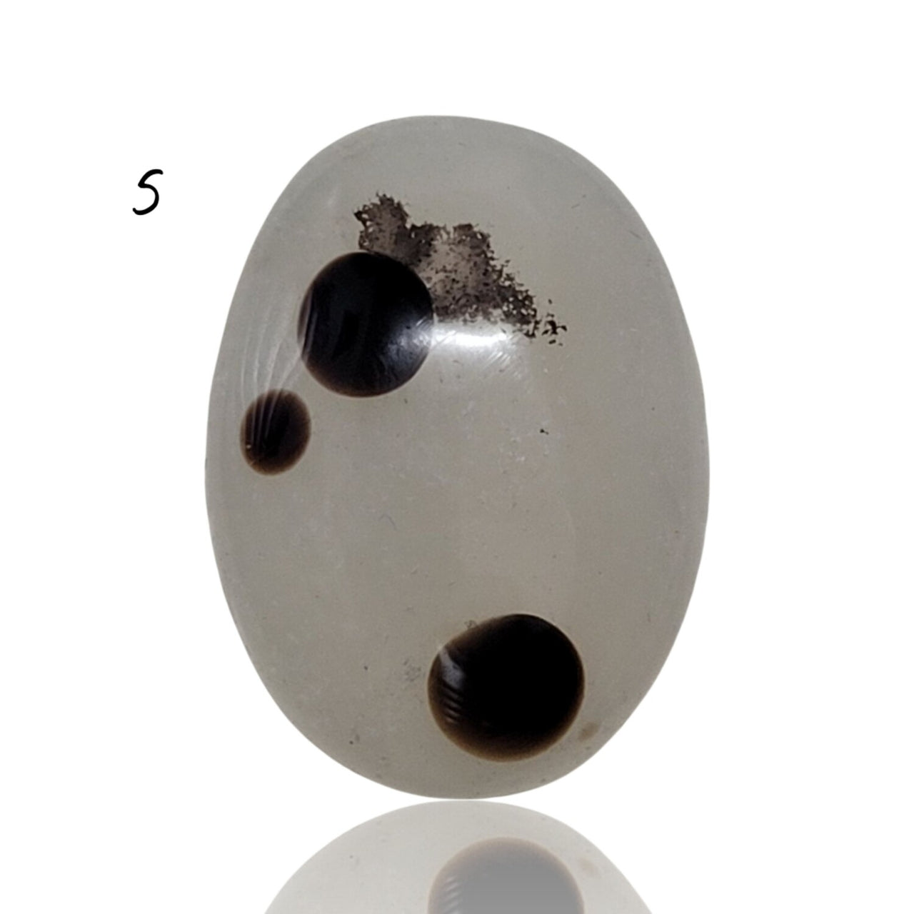 Natural Eye Onyx Agate Cabochons - 5) 23x17mm