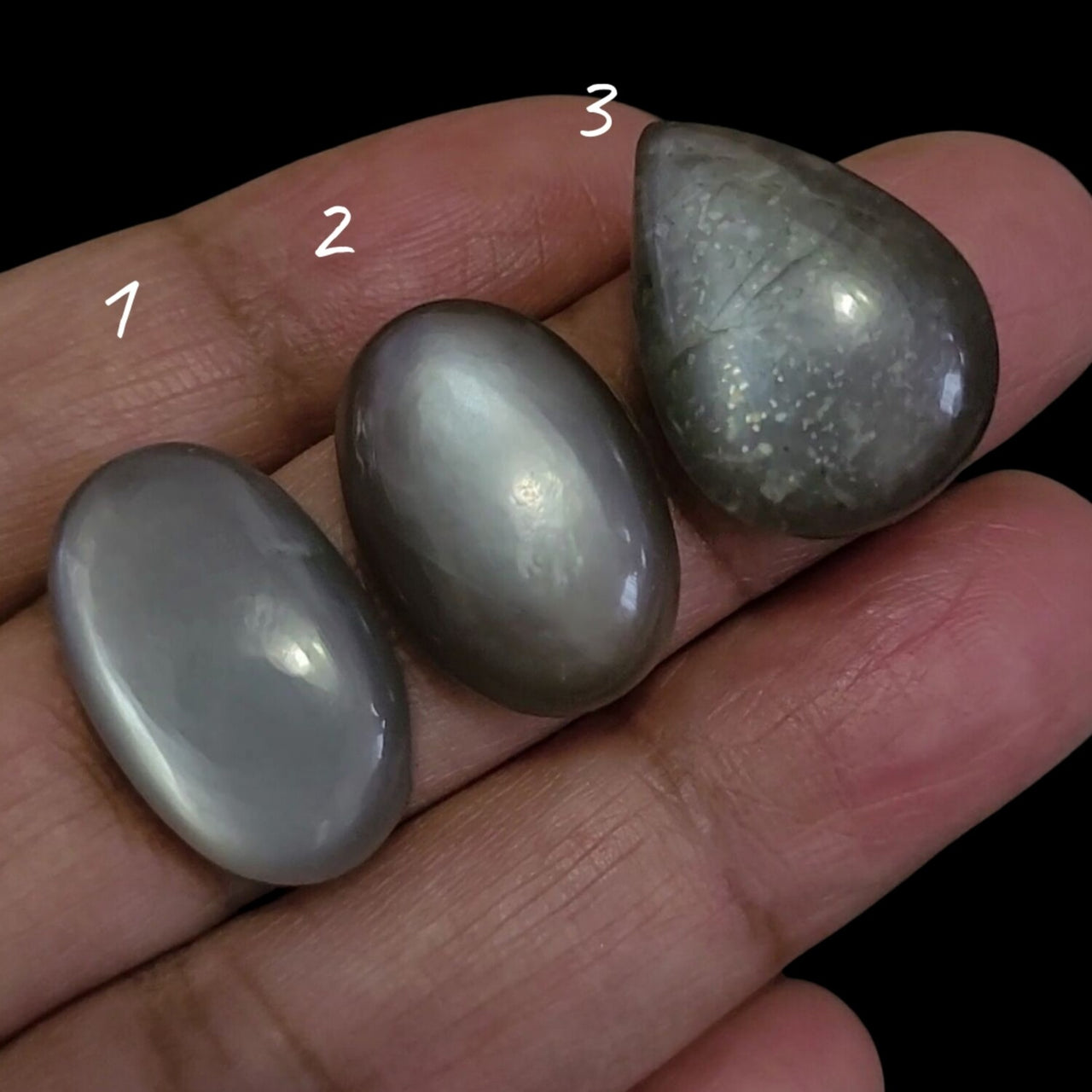 Natural Grey Moonstone Cabochons