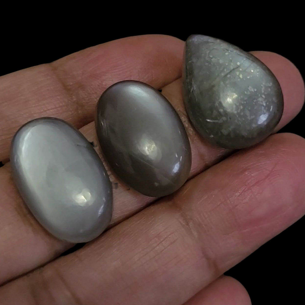 Natural Grey Moonstone Cabochons