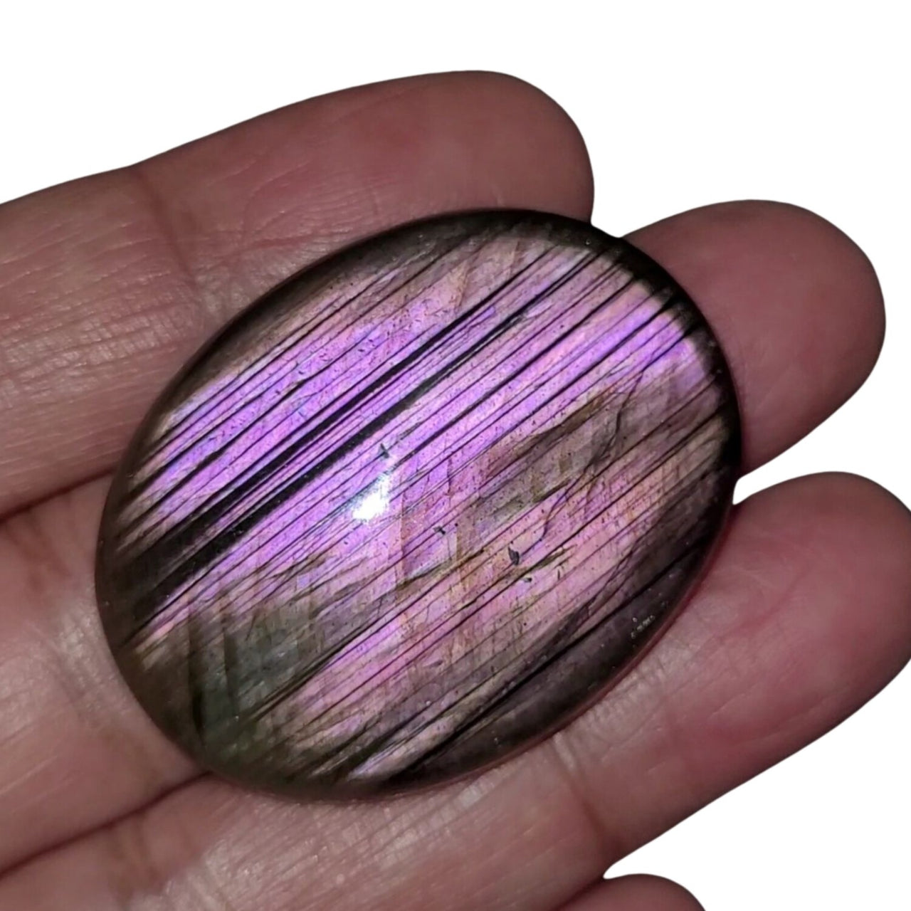 81Ct Natural Purple Labradorite Cabochon 40x30mm