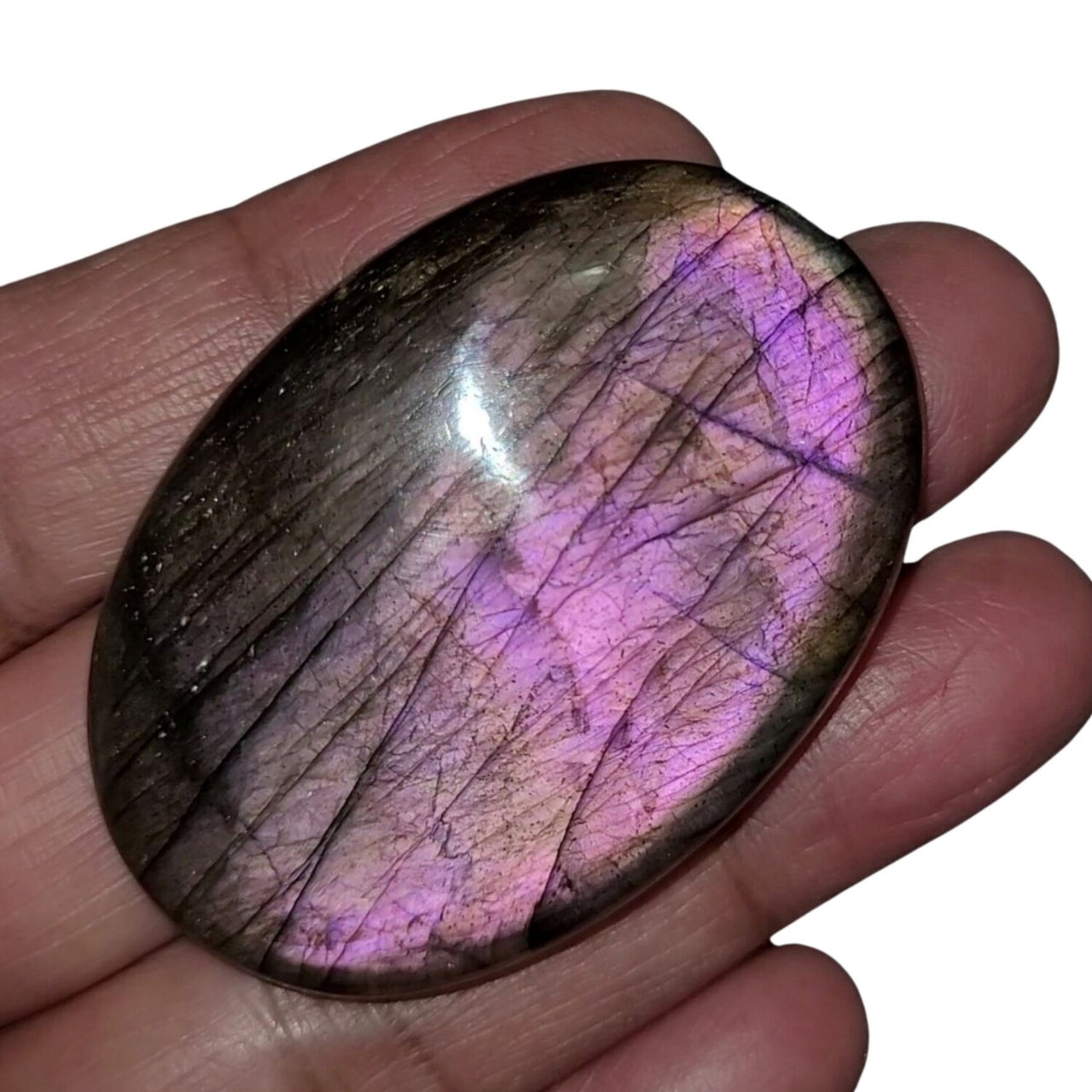 136Ct Natural Purple Labradorite Cabochon 52x36mm