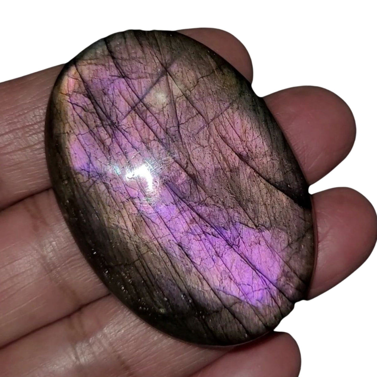 136Ct Natural Purple Labradorite Cabochon 52x36mm