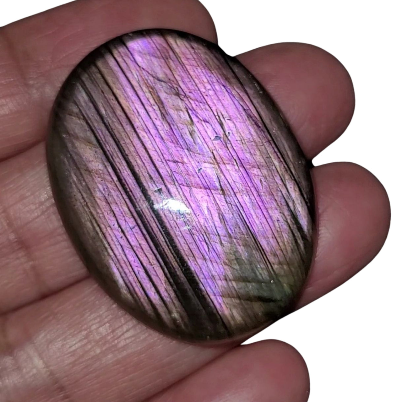 81Ct Natural Purple Labradorite Cabochon 40x30mm