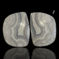 Thumbnail for Natural Crazy Lace Agate Cabochon Pairs - 7) 28Ct, approx. 21x15mm each