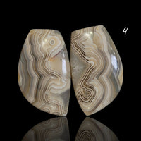 Thumbnail for Natural Crazy Lace Agate Cabochon Pairs - 4) 31Ct, approx. 23x14mm each