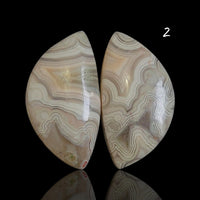 Thumbnail for Natural Crazy Lace Agate Cabochon Pairs - 2) 18Ct, approx. 22x12mm each