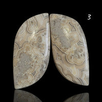 Thumbnail for Natural Crazy Lace Agate Cabochon Pairs - 3) 25Ct, approx. 27x12mm each