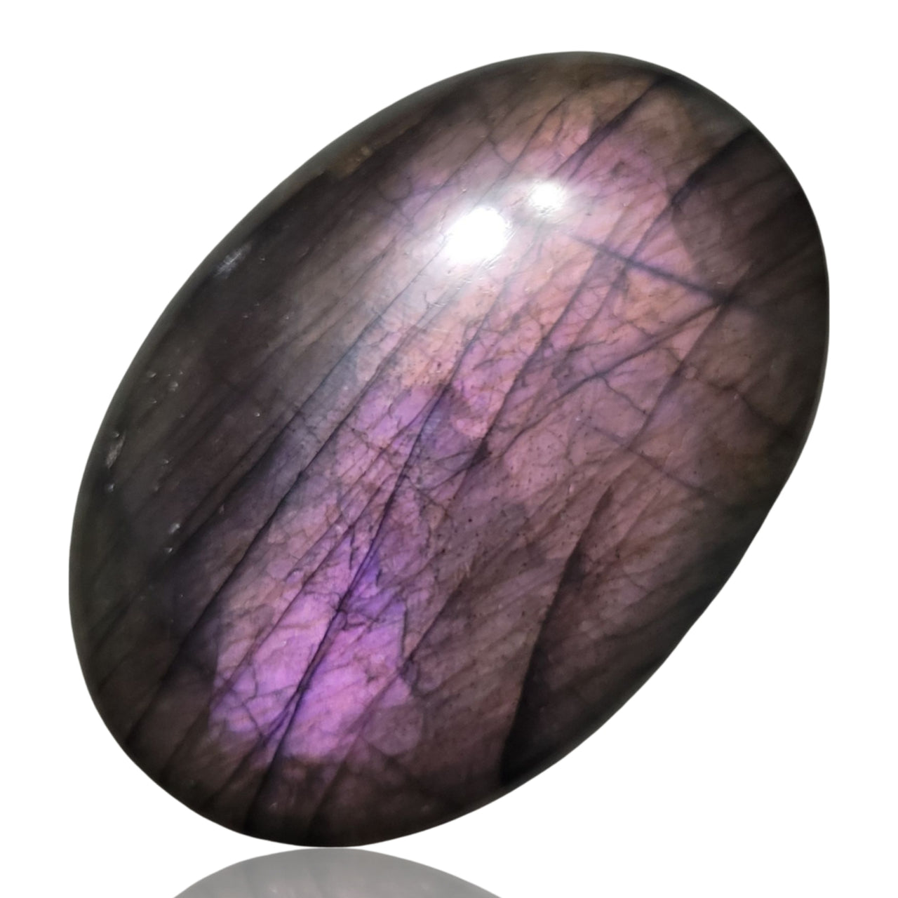 136Ct Natural Purple Labradorite Cabochon 52x36mm