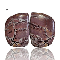 Thumbnail for Natural Sonoran Dendritic Jasper Cabochon Pairs - 4) 31Ct, approx. 22x16mm each