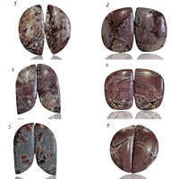 Thumbnail for Natural Sonoran Dendritic Jasper Cabochon Pairs