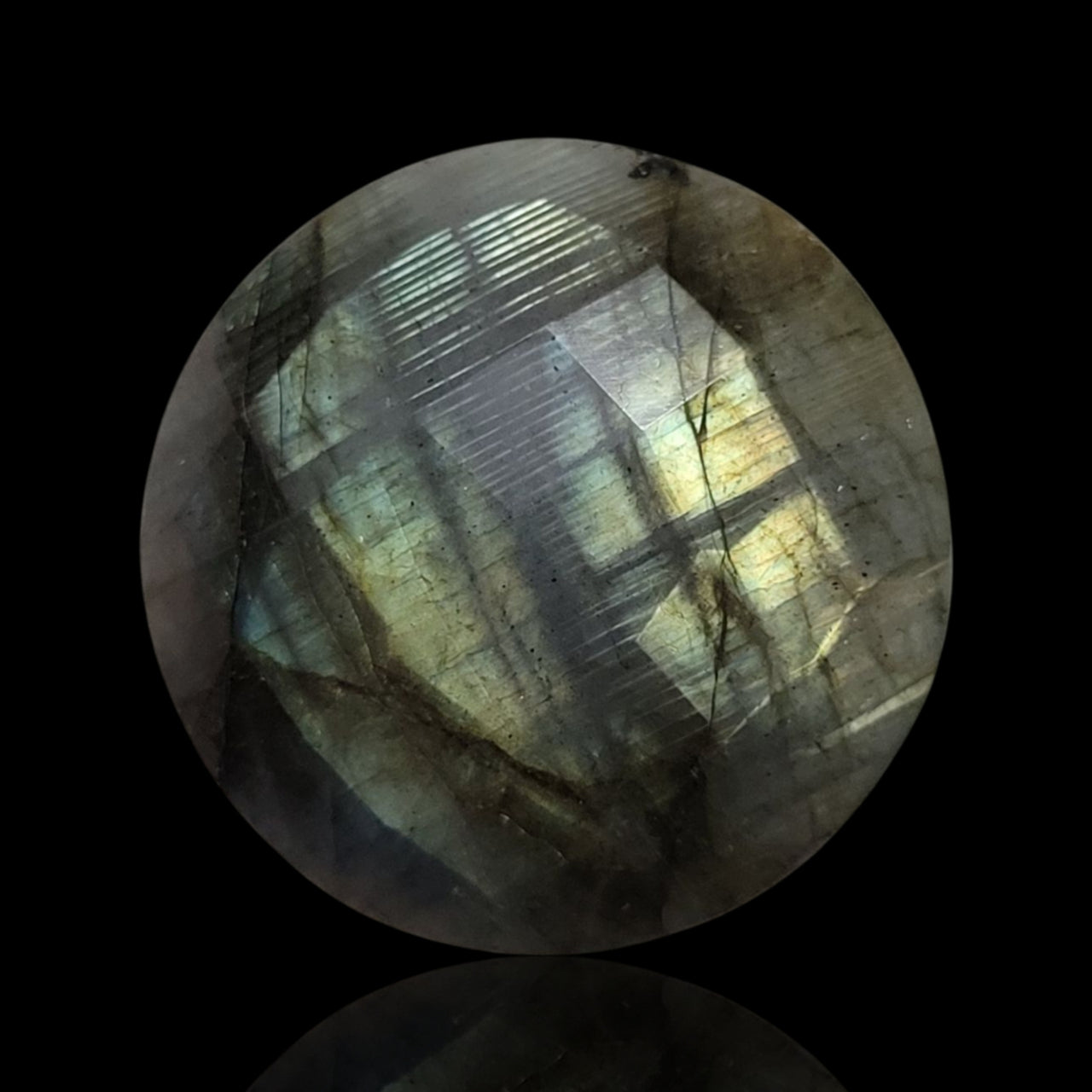 43Ct Natural Labradorite Round Faceted 27mm