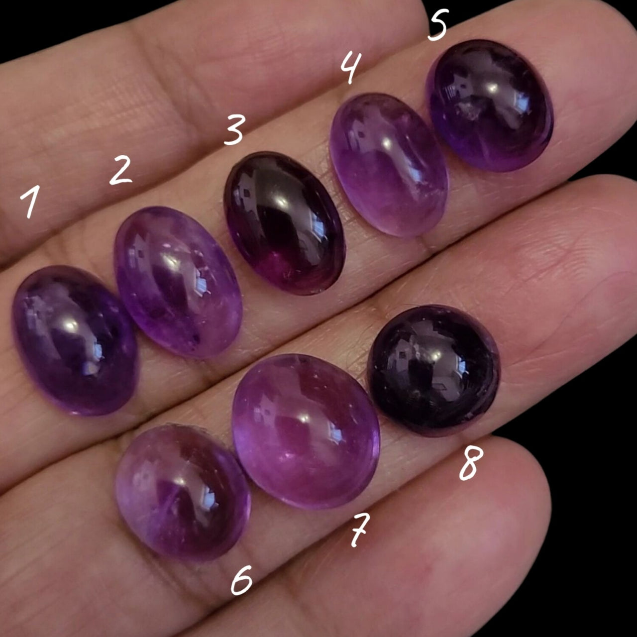 Natural Amethyst Cabochons