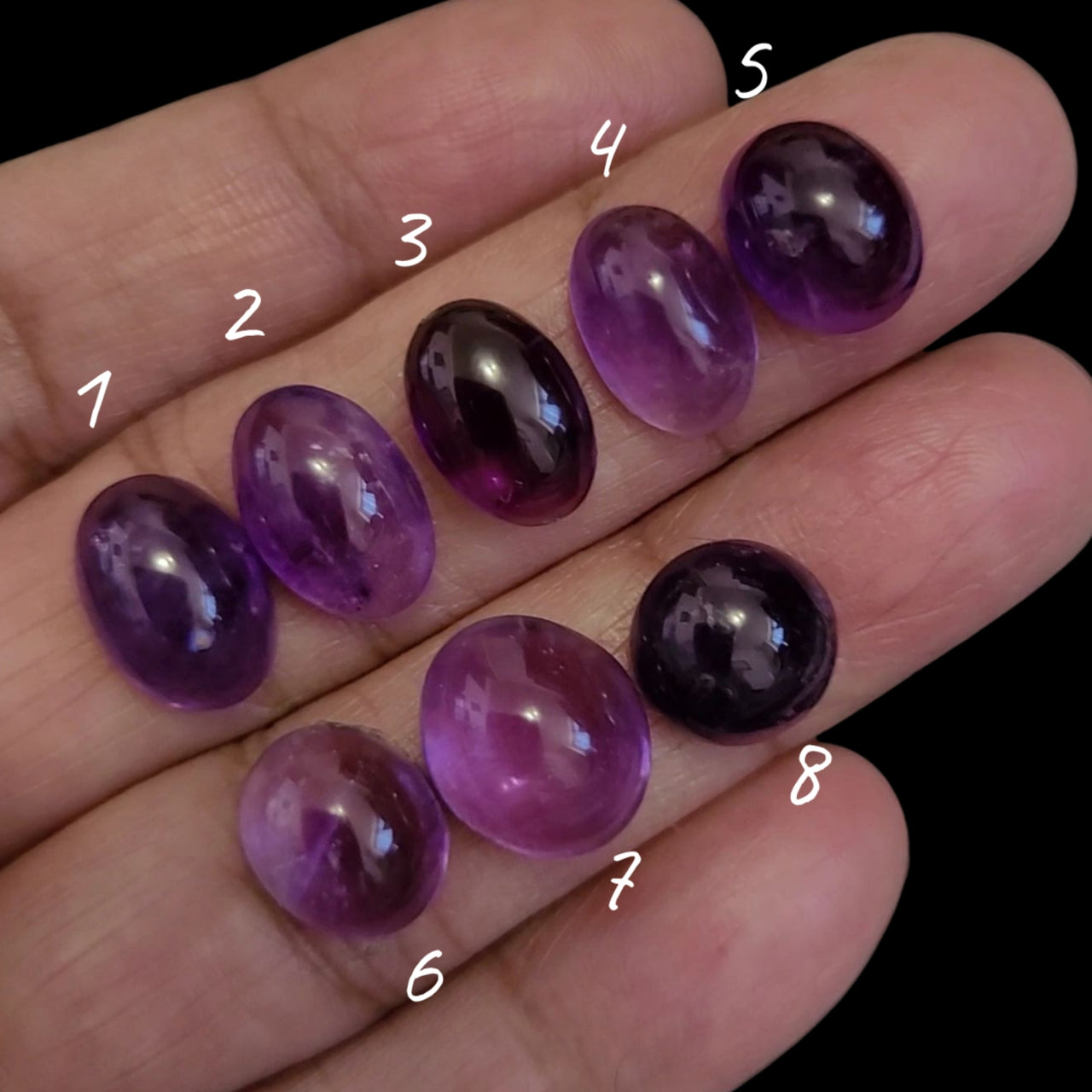 Natural Amethyst Cabochons