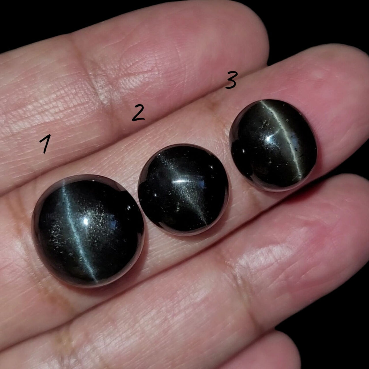 Natural Sillimanite Cat's Eye Cabochons