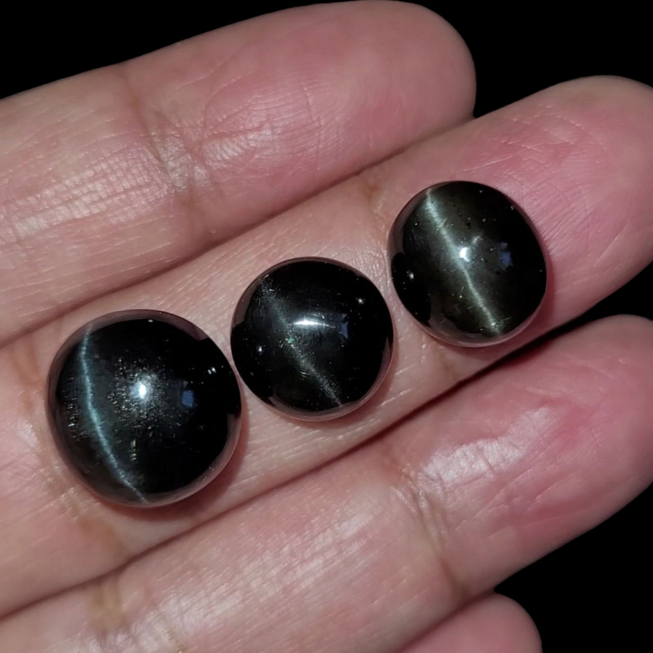 Natural Sillimanite Cat's Eye Cabochons