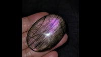 Thumbnail for 136Ct Natural Purple Labradorite Cabochon 52x36mm