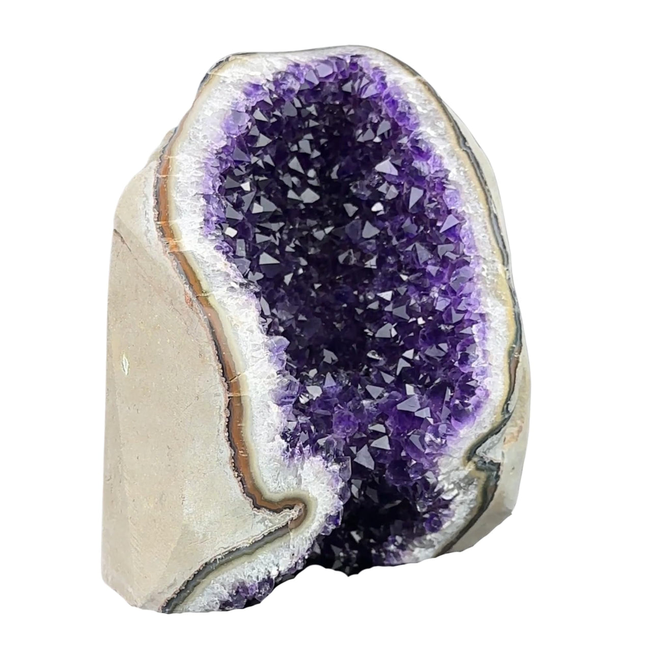 Polished Amethyst Crystal Cluster (4 - 5 lbs) - Smooth Rounded Edge - Uruguay Natural Dark Purple Hues - Meditation - Healing And Calming Effects - Home Decoration - Raw Geode Quartz (4 - 5 lbs)