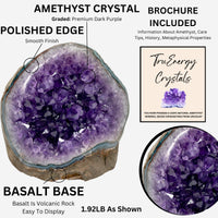 Thumbnail for Polished Amethyst Crystal Cluster (4 - 5 lbs) - Smooth Rounded Edge - Uruguay Natural Dark Purple Hues - Meditation - Healing And Calming Effects - Home Decoration - Raw Geode Quartz (4 - 5 lbs)