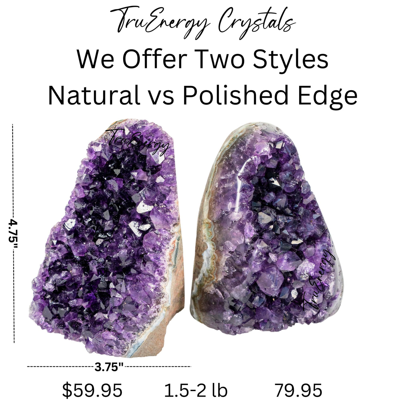 Polished Amethyst Crystal Cluster (4 - 5 lbs) - Smooth Rounded Edge - Uruguay Natural Dark Purple Hues - Meditation - Healing And Calming Effects - Home Decoration - Raw Geode Quartz (4 - 5 lbs)