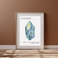 Thumbnail for Aquamarine Zodiac Print | Wall Art | Home Office Decor