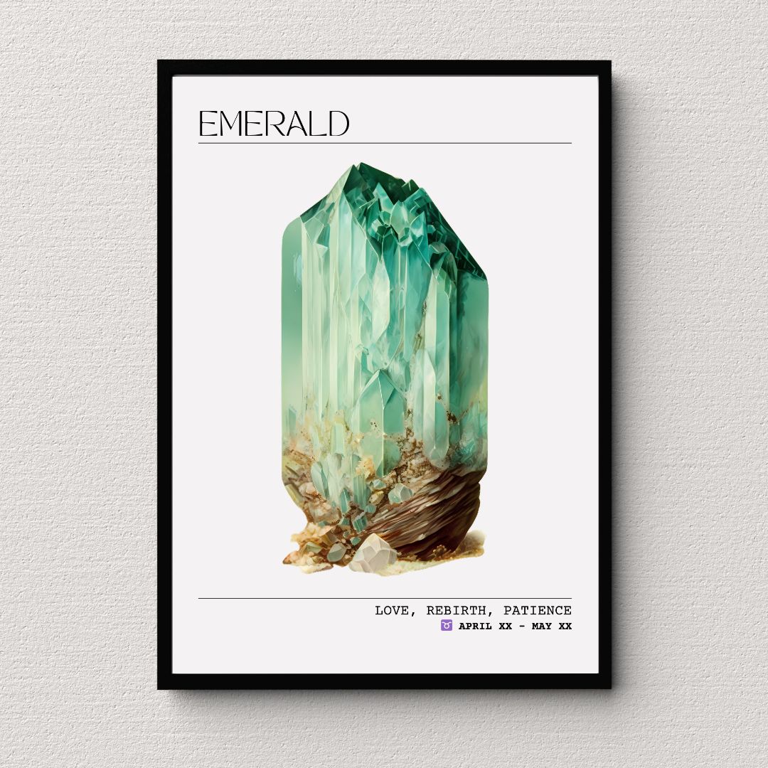 Emerald Zodiac Print | Wall Art | Home Office Decor