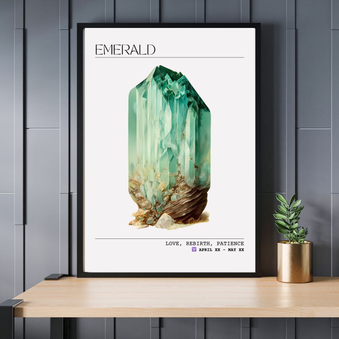 Emerald Zodiac Print | Wall Art | Home Office Decor