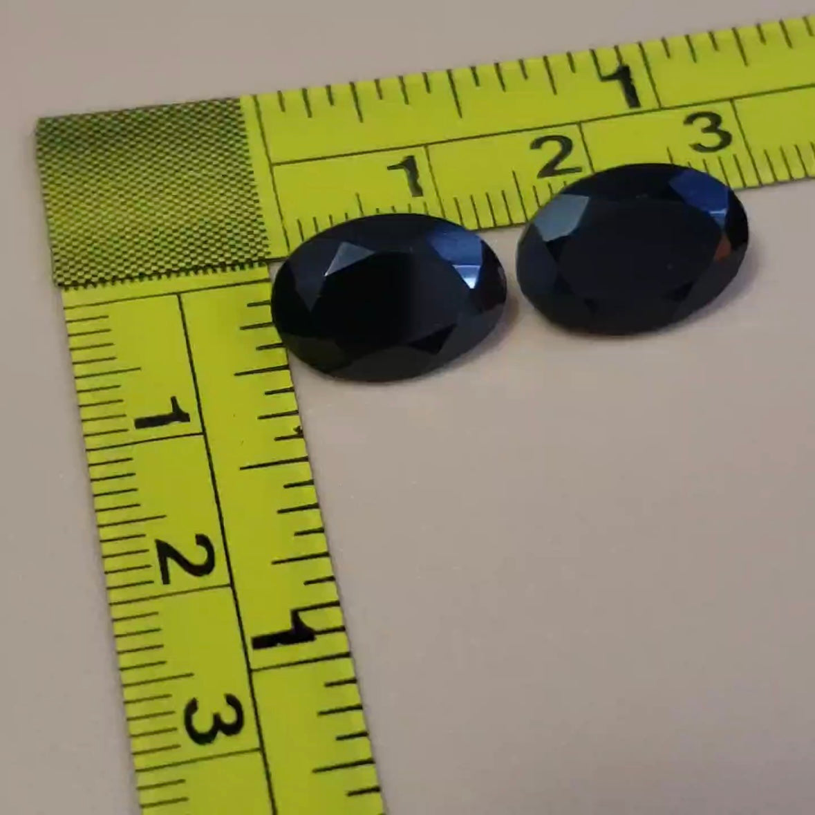 Natural Black Onyx Faceted Pair